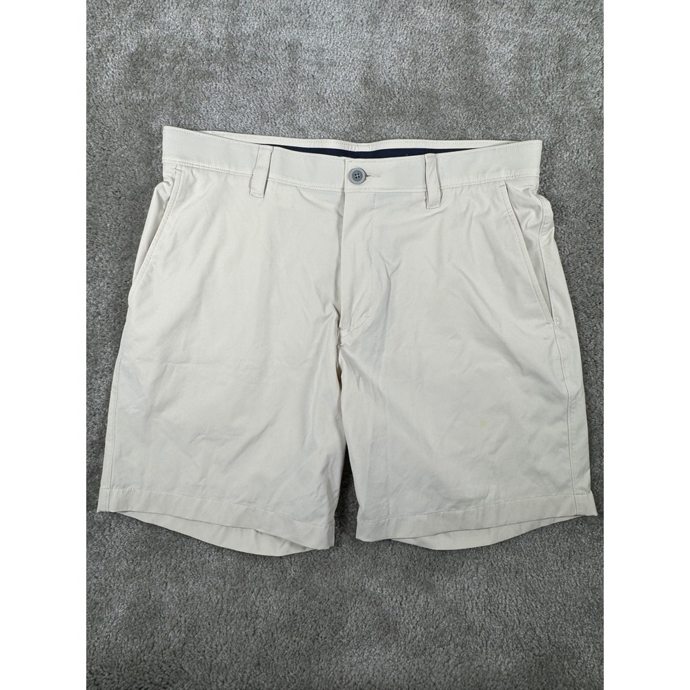 Southern Tide Brrr Performance Shorts Mens 36 Khaki Tan Golf Fishing Stretch 8in
